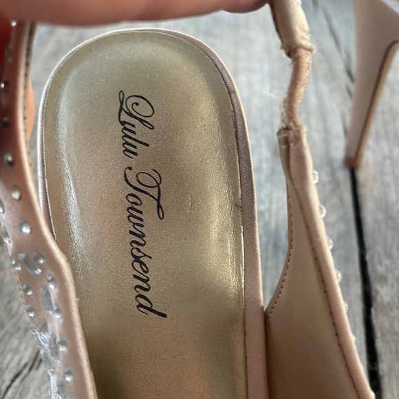 LuLu Townsend Light Pink/Beige Heels Size 10 - Picture 3 of 7